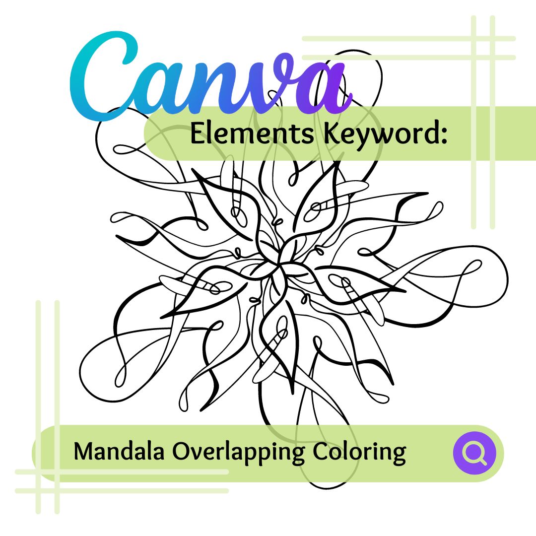 Canva Elements Keyword: Mandala Overlapping Coloring