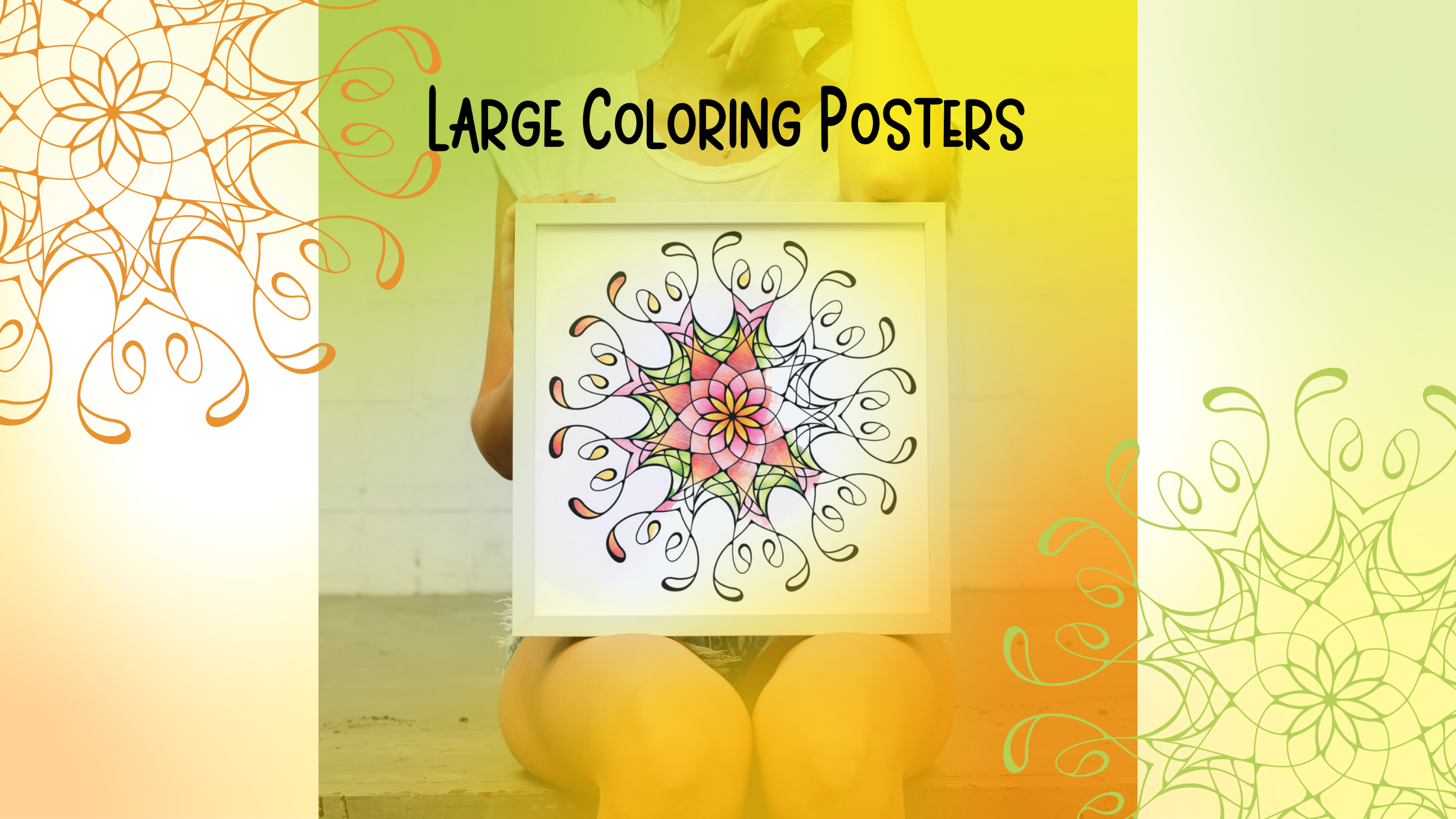 Large Adult Coloring Posters