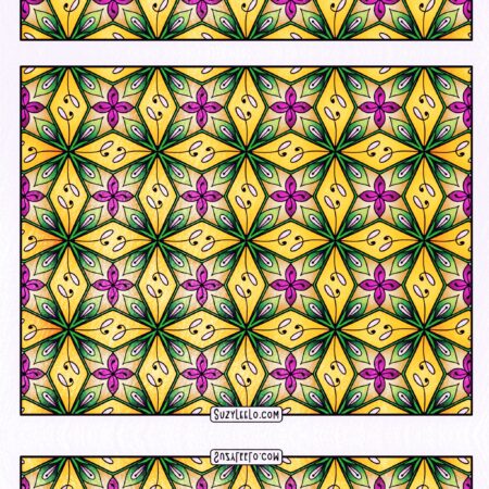 Geometric Kaleidoscope Coloring page by Suzy LeeLo