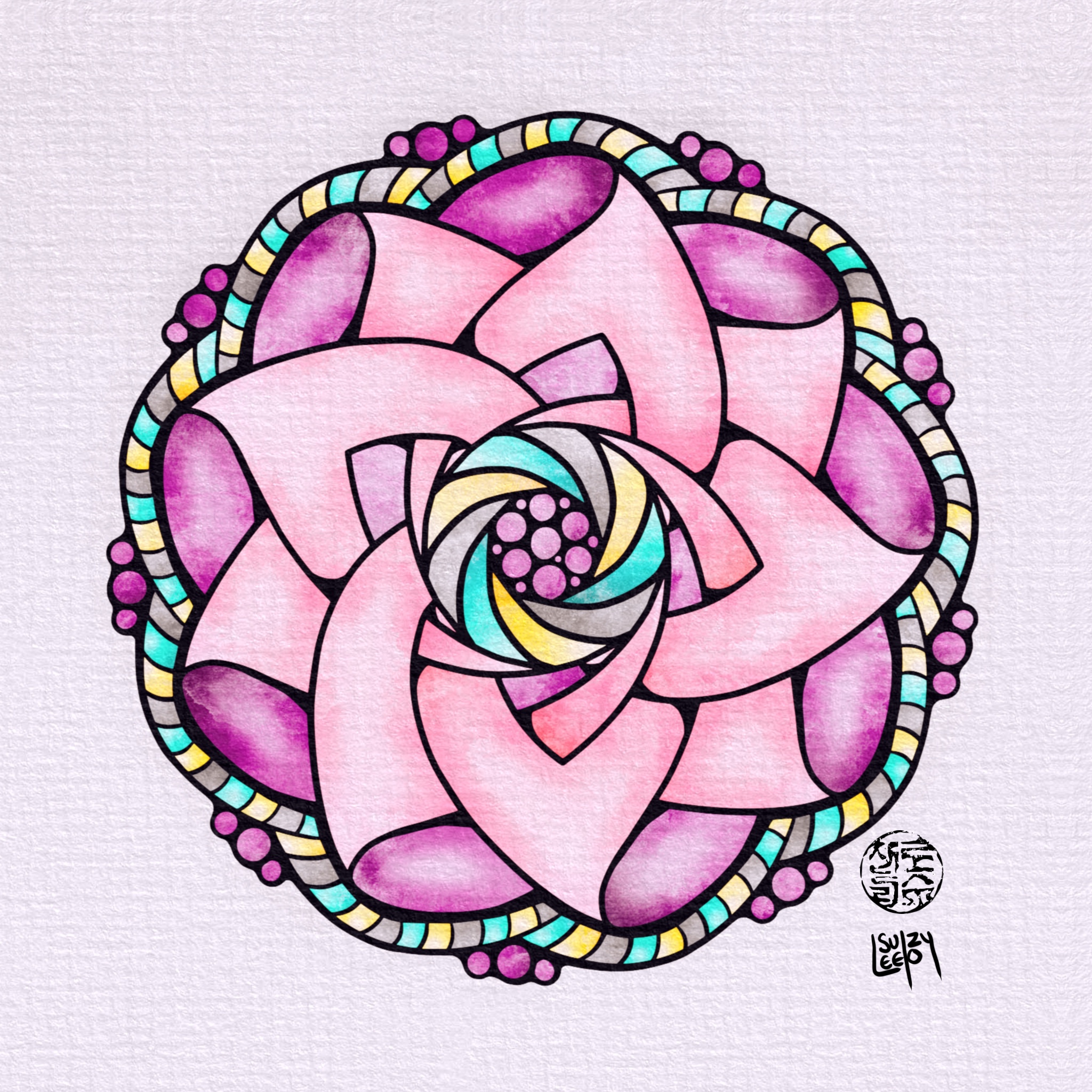 Mandala Coloring Page colored by Suzy LeeLo