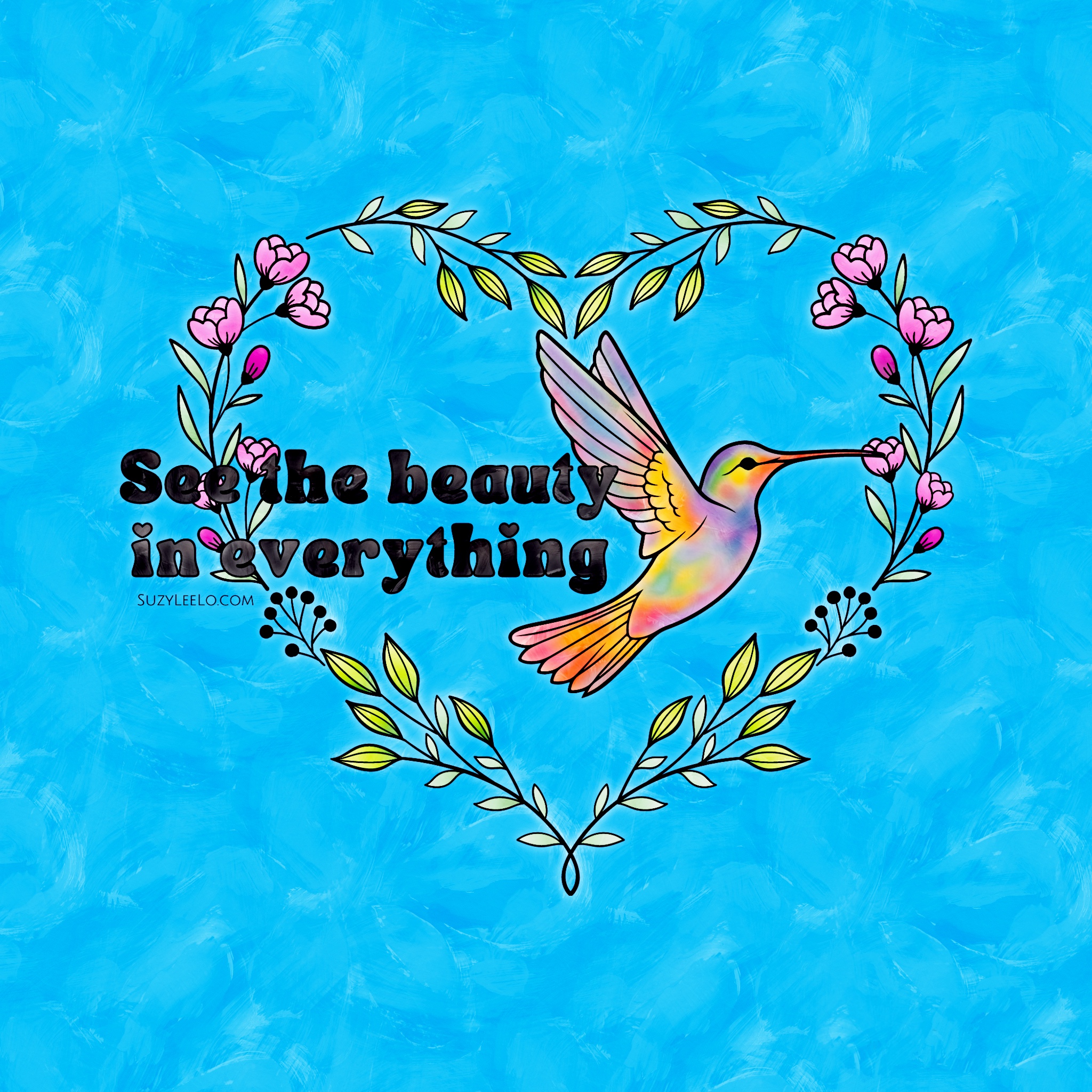 Inspirational Hummingbird Coloring Page