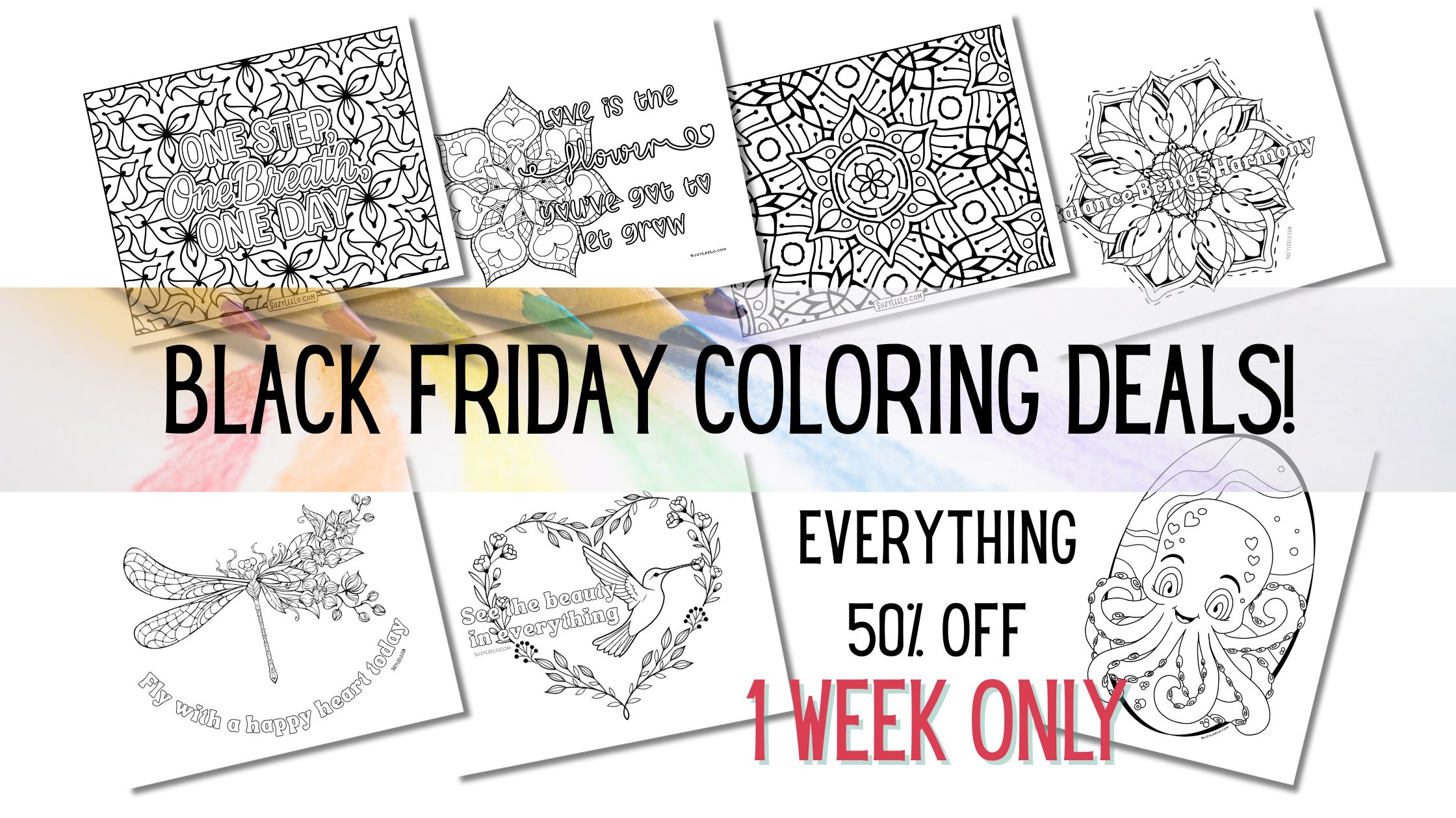 Printable Coloring Pages – Black Friday Sale – 50% discount