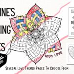 Printable Valentine's Day Coloring Pages Special Sale. Several Love-Themed Printables To Choose From.