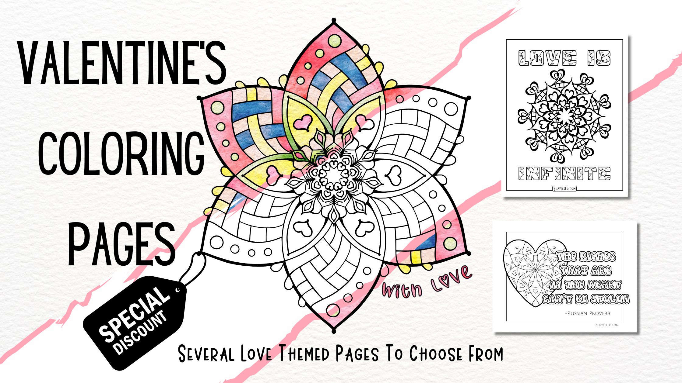 Printable Coloring Pages for Valentine’s Day: Love-Themed Printables 50% Off