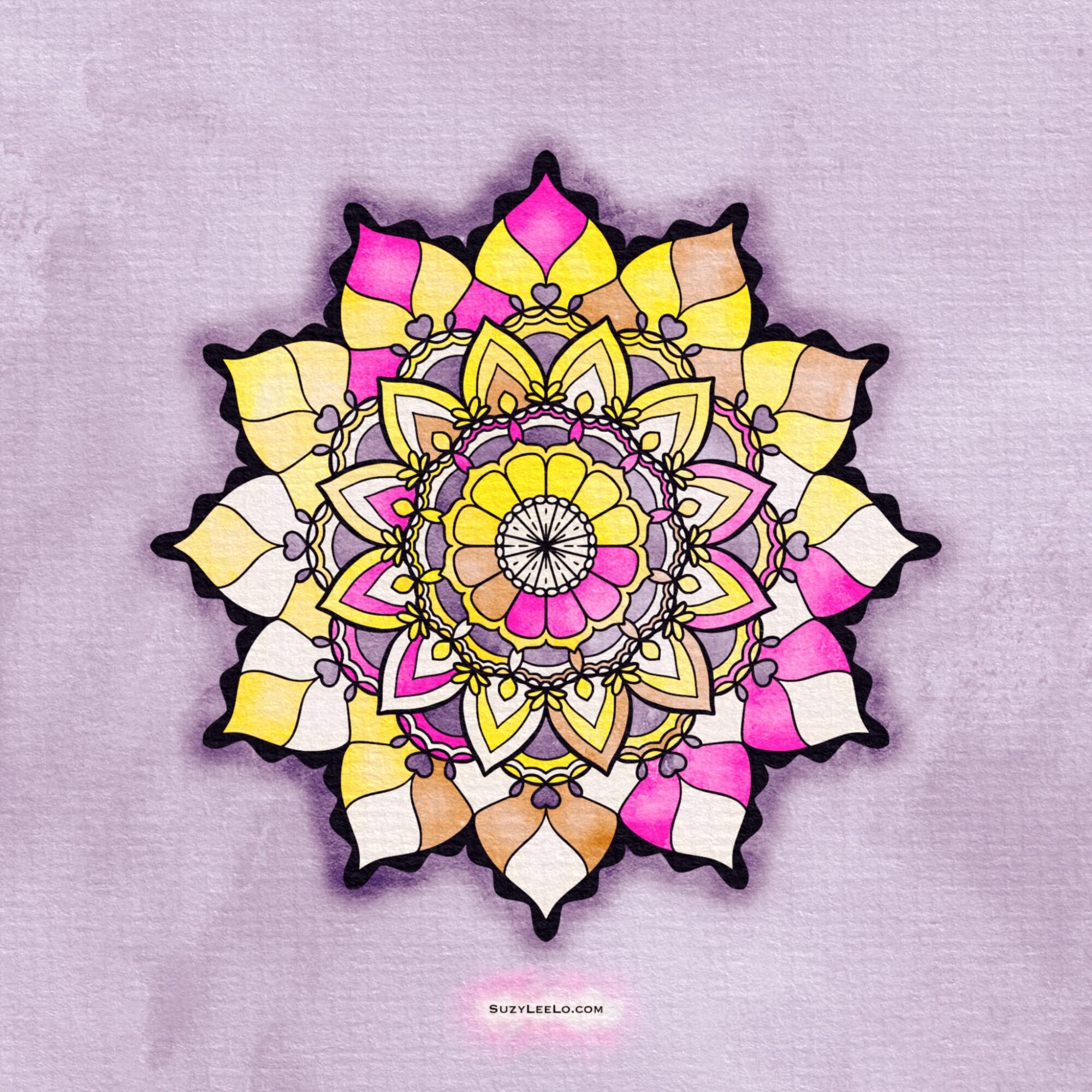 Free Printable Mandala Coloring Page from Suzy LeeLo